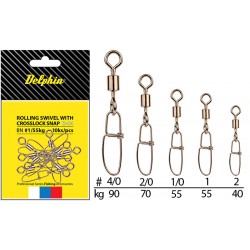 Delphin Rolling swivel with Crosslock snap B-04
