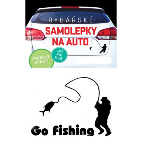 Samolepka na auto - Go fishing