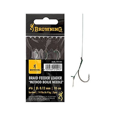 BROWNING návazec Feeder Leader Method/Boilie-Needle 10cm