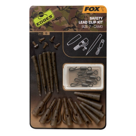 Fox Závěs na olovo Edges Camo Safety Lead Clip Kit vel. 7 5ks 