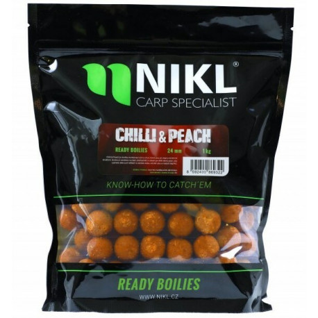 Nikl Hotové boilies Chilli & Peach 20mm 250g