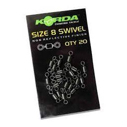 Korda Obratlíky Swivel 20ks size 8