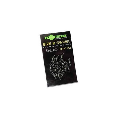 Korda Obratlíky Swivel 20ks size 8