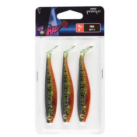 Fox Rage Gumová Nástraha UV Pro Shad 10cm 3ks