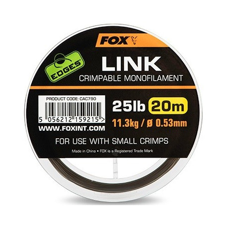 Fox Link Crimpable Monofilament 20 m