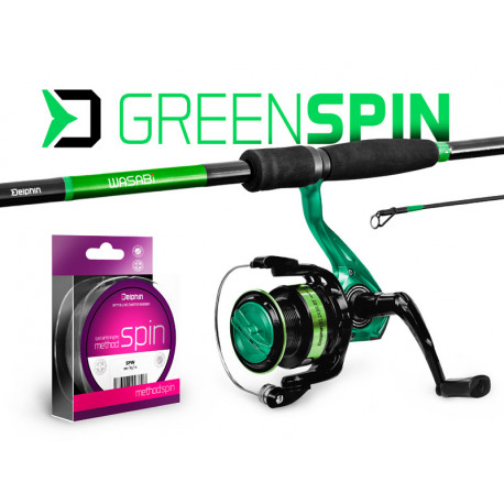 Přívlačový set Delphin GreenSPIN 180cm/30g + 2T + 0,22mm