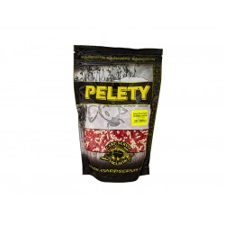 Pelety Fluo Feeder - 700 g Česnek-Jahoda