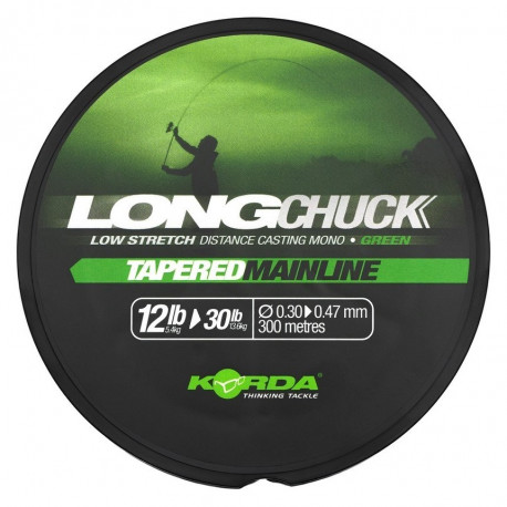 Korda Ujímaný Vlasec LongChuck Tapered Mainline Green - 0,30-0,47mm 12-30lb