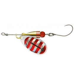 Cormoran Třpytka Bullet Single Hook Silver Red Strips vel. 1 / 3g