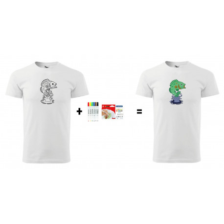 Kreativní tričko pro malé rybáře + Fixy zdarma
