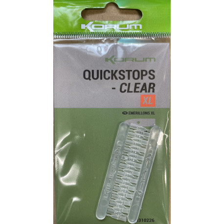 Korum Nekonečná Zarážka Quickstops Clear 24ks