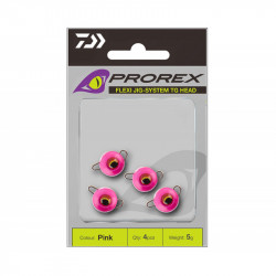 Zátěž Daiwa Prorex Flexi Jig-System TG Head Fluo Pink Hmotnost 5gr 