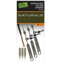 Fox Montáž Edges Naturals Copper Core Heli Rig Leaders 3 ks