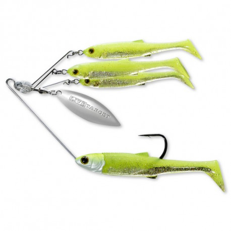 LiveTarget Baitball Spinner Rig 11g Chartreusse/Silver