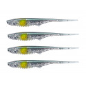 Gunki Gumová nástraha Mosquito 13cm Green Shiner Yellow Dot 4ks