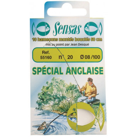 Navázaný háček Waggler Round Bend 60cm 14 / 0,14mm10ks