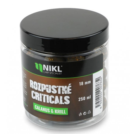 Nikl Rozpustné Criticals Boilie Calanus & Krill 250 ml 18mm