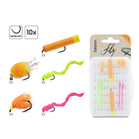 Sada umělých mušek Delphin FLY / Pond trout