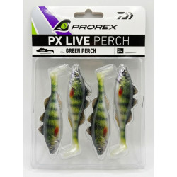 Gumová Nástraha Daiwa Prorex Live Perch Blue Perch 9,5cm 4kusy Green Perch