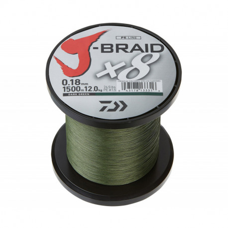 Daiwa Šňůra J-Braid X8 DARK GREEN 1m