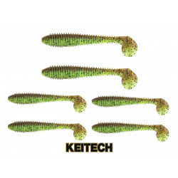 Gumová Nástraha Keitech Swing Impact Fat 4,3" 11cm Green Pumpkin Chartreuse 6kusů