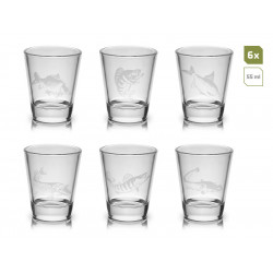 Set skleněných skleniček Delphin SHOTY 6v1