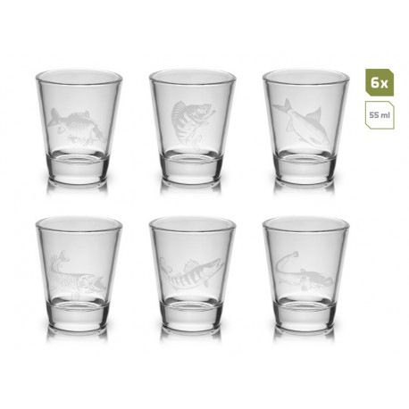Set skleněných skleniček Delphin SHOTY 6v1