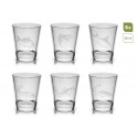 Set skleněných skleniček Delphin SHOTY 6v1